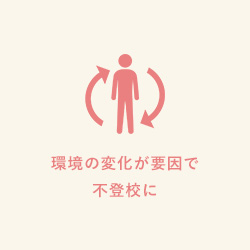 環境の変化が要因で不登校に